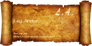 Ley Andor névjegykártya