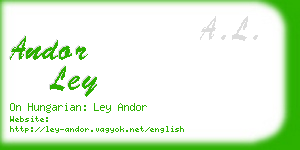 andor ley business card